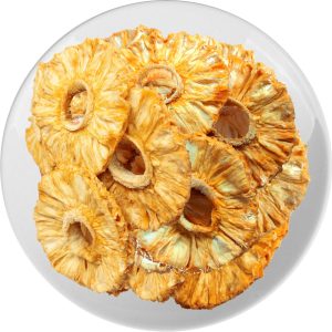 Pineapple rings dehydrated